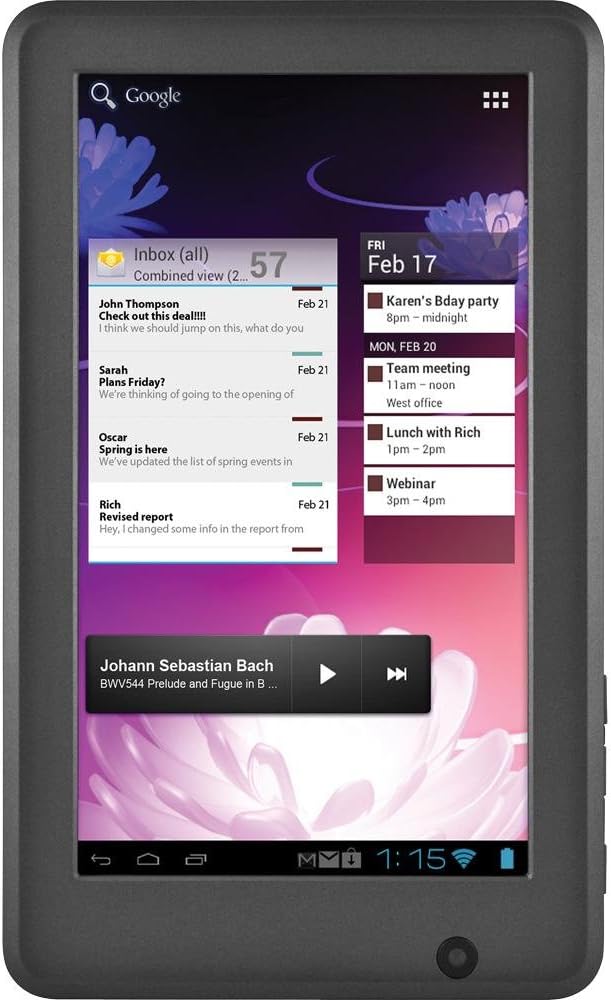 Ematic eGlide Steal 4GB 7" Capacitive Touch Screen Android Tablet - EGS001G