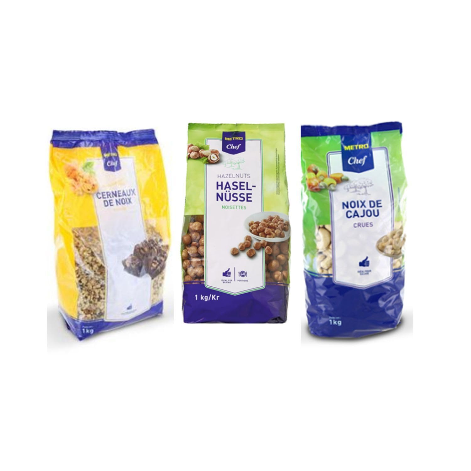 METRO Chef : Amande - Noisette - Cacahuète (1kg x 3)