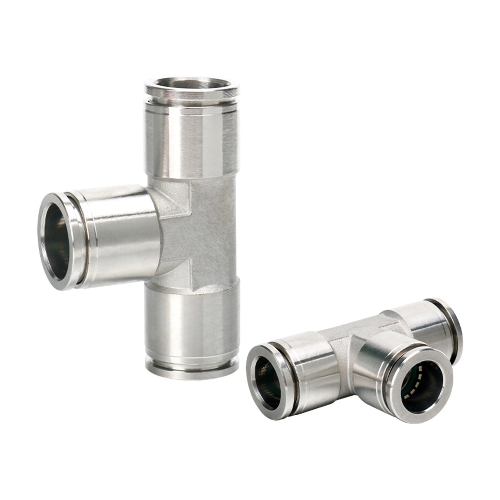 Tubo di collegamento pneumatico diritto passante, 2 pezzi in acciaio inossidabile raccordi for tubi pneumatici ad aria compressa in metallo a sgancio rapido raccordo for tubi ad alta pressione(Pk,6mm)