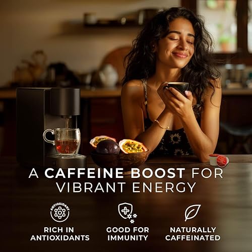 Miniatura 25 de Gya Tea Co Cápsulas de té negro melocotón (16 unidades) - Té caliente o helado con alto contenido de cafeína y dulce afrutado para comenzar tu día