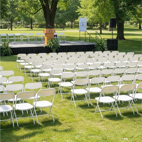 Flash Furniture HERCULES White Plastic Folding Chair
