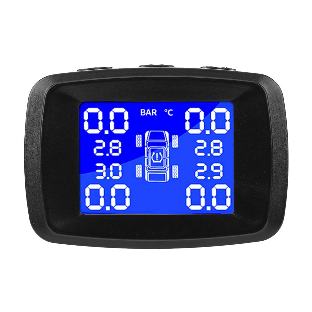 Sistema de Control de presión de neumáticos con 4 sensores internos Encendedor de Cigarrillos Monitor LCD inalámbrico Sistema Tpms Sistema de Control de presión de neumáticos de Coche