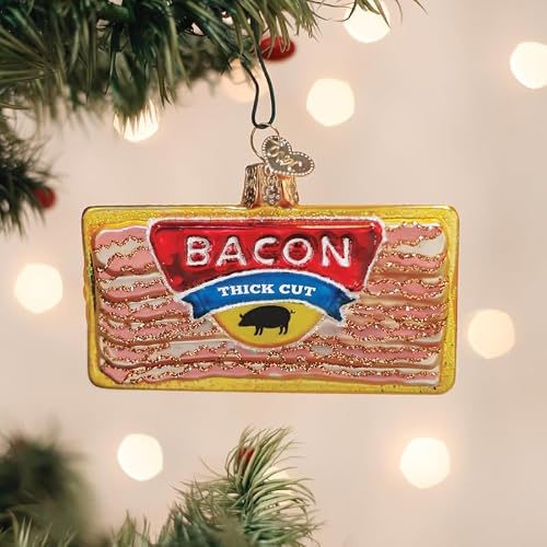 Old World Christmas Pack of Bacon Glass Ornament for Holiday Tree