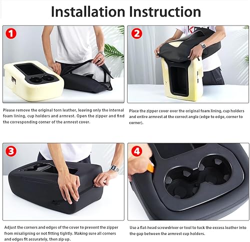 Miniatura 5 de Funda para reposabrazos de consola central para Chevy Tahoe, Suburban, Silverado, GMC Sierra, Yukon 1500 2500 3500 2007-2014, asiento de salto,