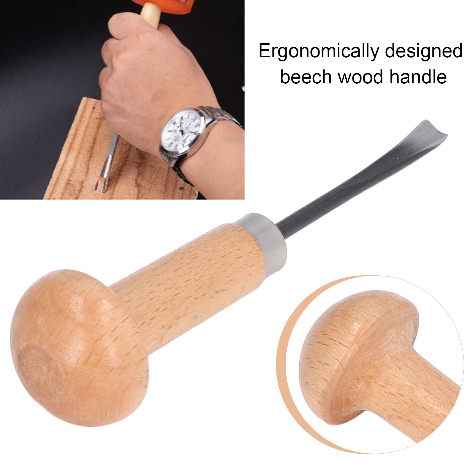 Cincel, Cuchillo, Mresistente, Mango de Playa, Diseño Ergonómico, Cincel para Tallar Madera para Cortar