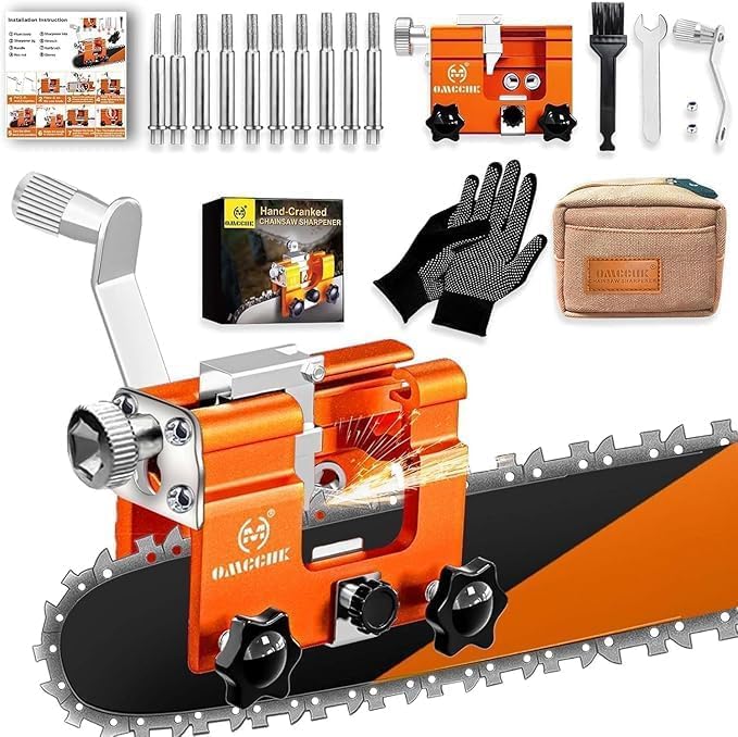 OMCCHK Chainsaw Sharpener Jig with Waist Bag, Chain Saw...