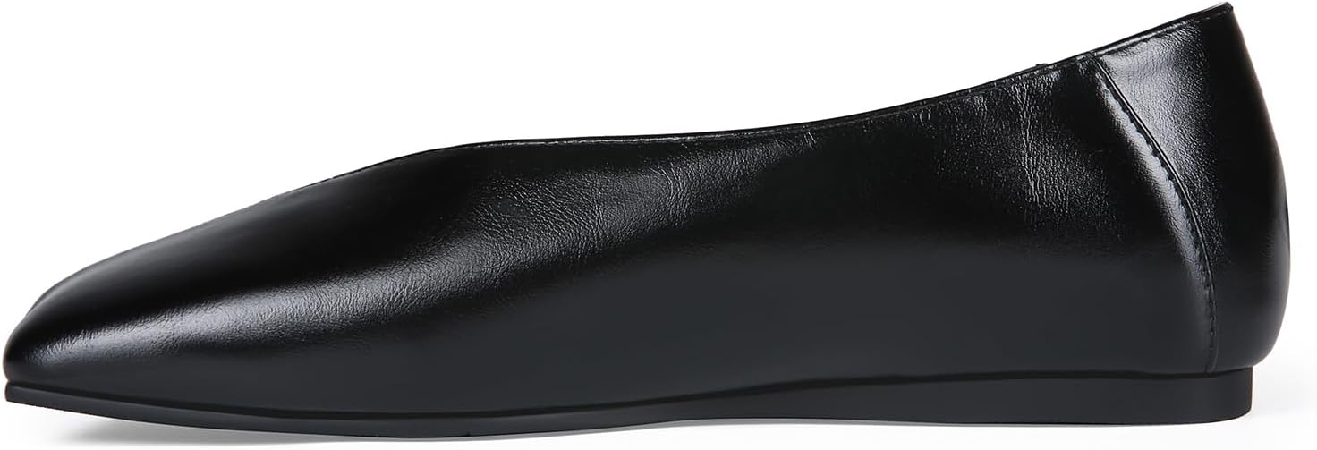 Square Toe Ballet Flats for Women Soft Leather Shoes Slip On Loafer Flats Comfortable Casual Dress Shoes - Image 2