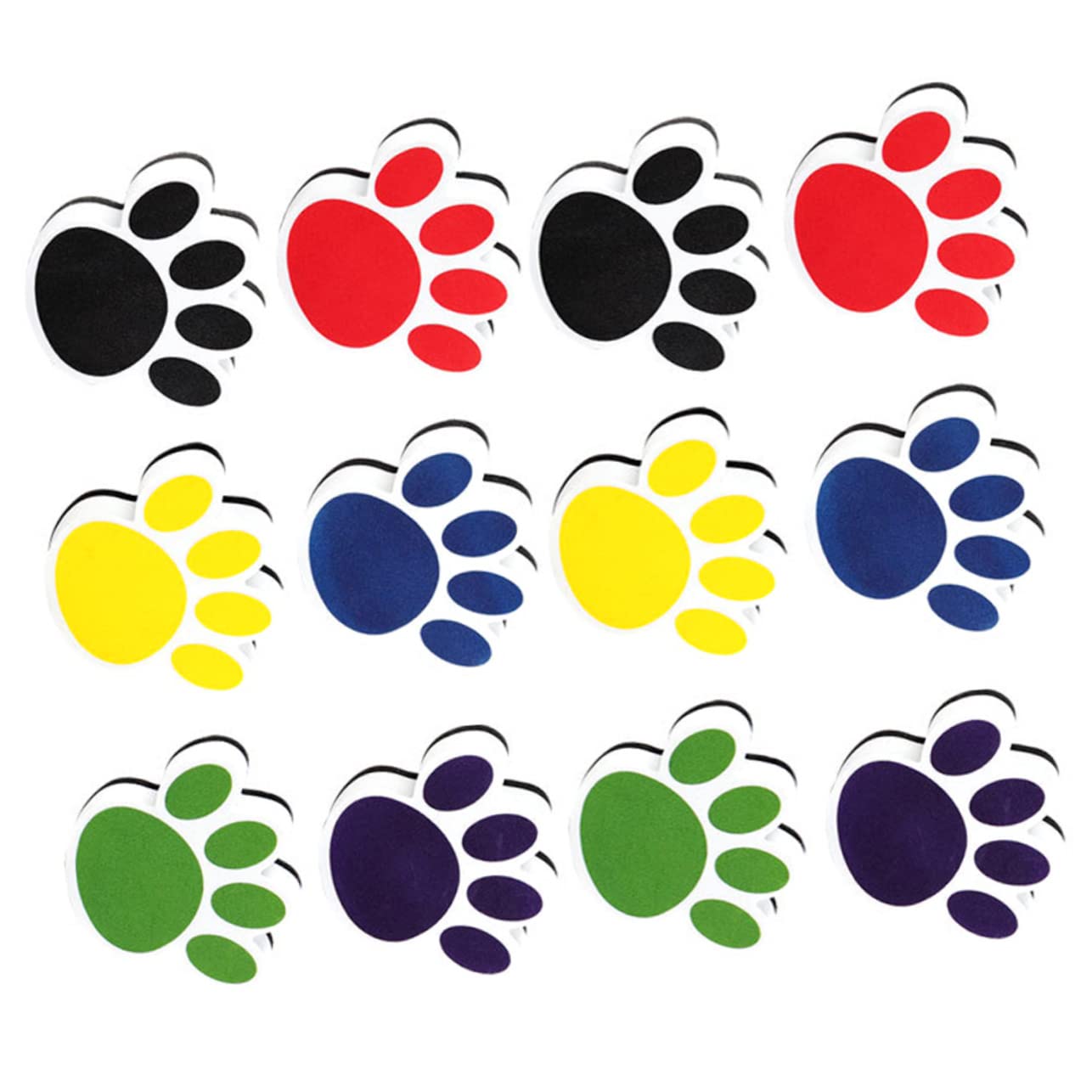 NUOBESTY 48pièces Gomme Effaçable à Sec Forme De Patte De Chat Accessoires De Tableau Scolaire Et Bureau Effaceur Magnétique Réutilisable De Chaque Pour Et Maison