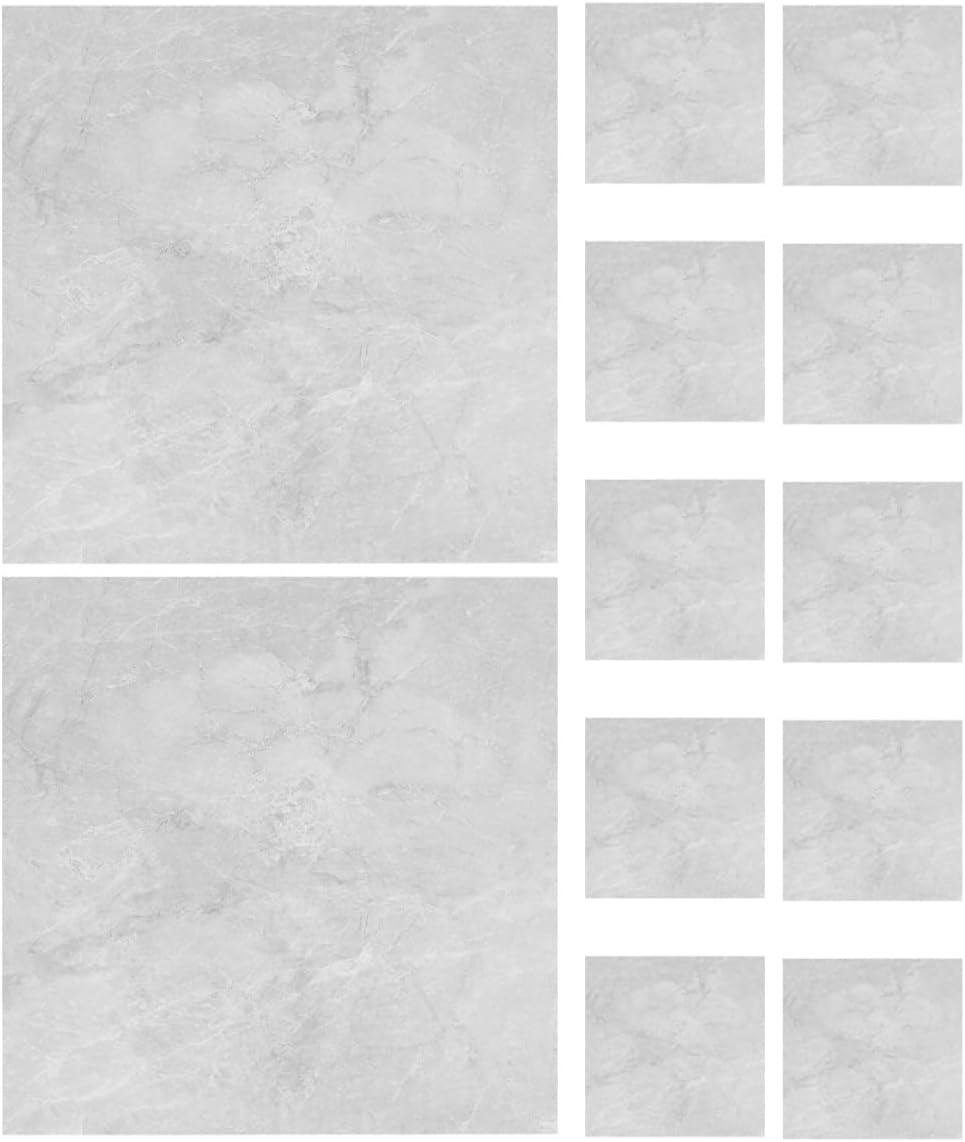 12pcs Peel and Stick Tile Stickers 30x30cm Waterproof Self-Adhesive Marble Wall Tiles for Kitchen Bathroom Backsplash Decor