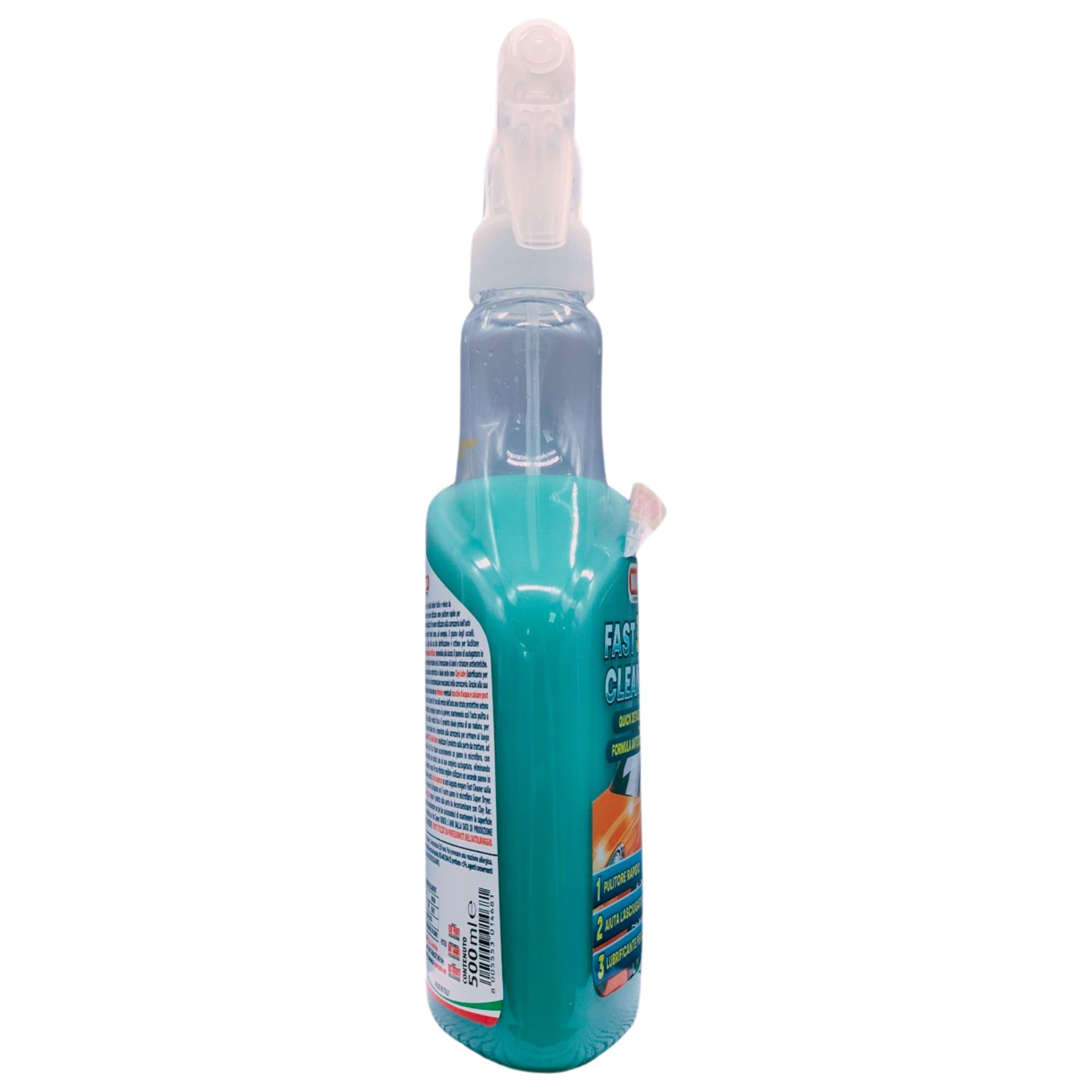 Pulitore Spray Rapido Lucidante e Lubrificante Per Claybar FAST 3In1 CLEANER, Elimina Lo Sporco Superficiale e Il Guano Dei Volatili, Con Effetto Anti Pioggia e Anti Impronta 500ml (6 Spray)