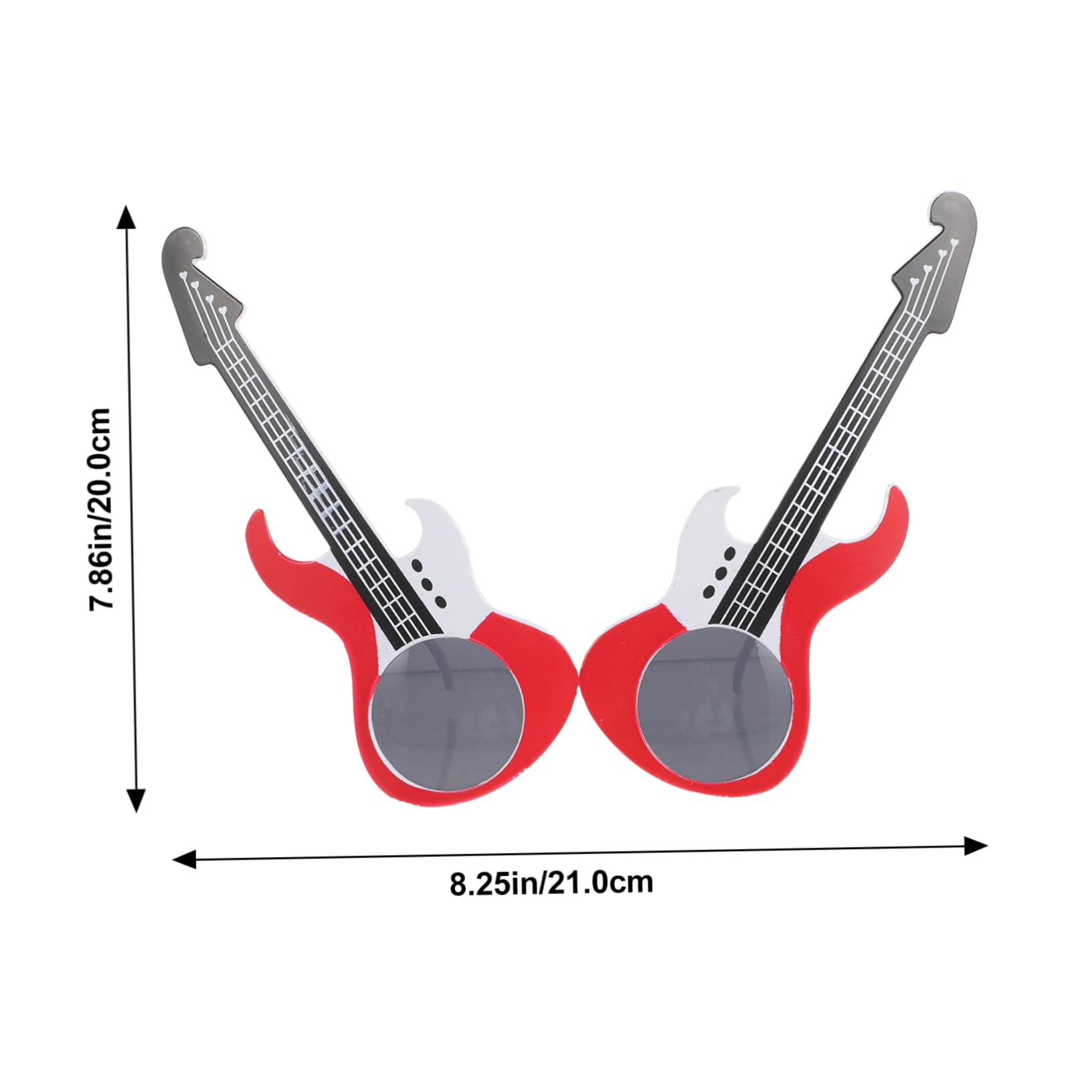 PartyKindom Unique Design Funny Electric Guitar Glasses for Women's Disco Party Eyeglasses Random