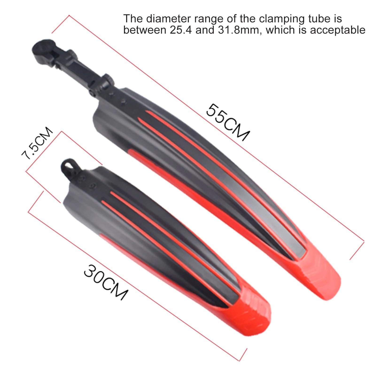 Guardabarros para Bicicletas Guardabarros Delantero/Trasero para neumáticos de Bicicleta salpicaderos Delantero Trasero