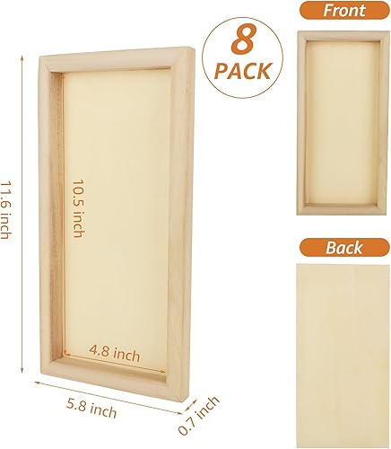 Miniatura 2 de 20 paneles de madera para pintar tableros de lienzo de madera sin terminar de 6 x 6 pulgadas, panel cuadrado en blanco de madera acunada para pintar