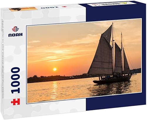 Noah - Rompecabezas de barco alto en la bahía del casco en Portland, Maine, 1000 piezas