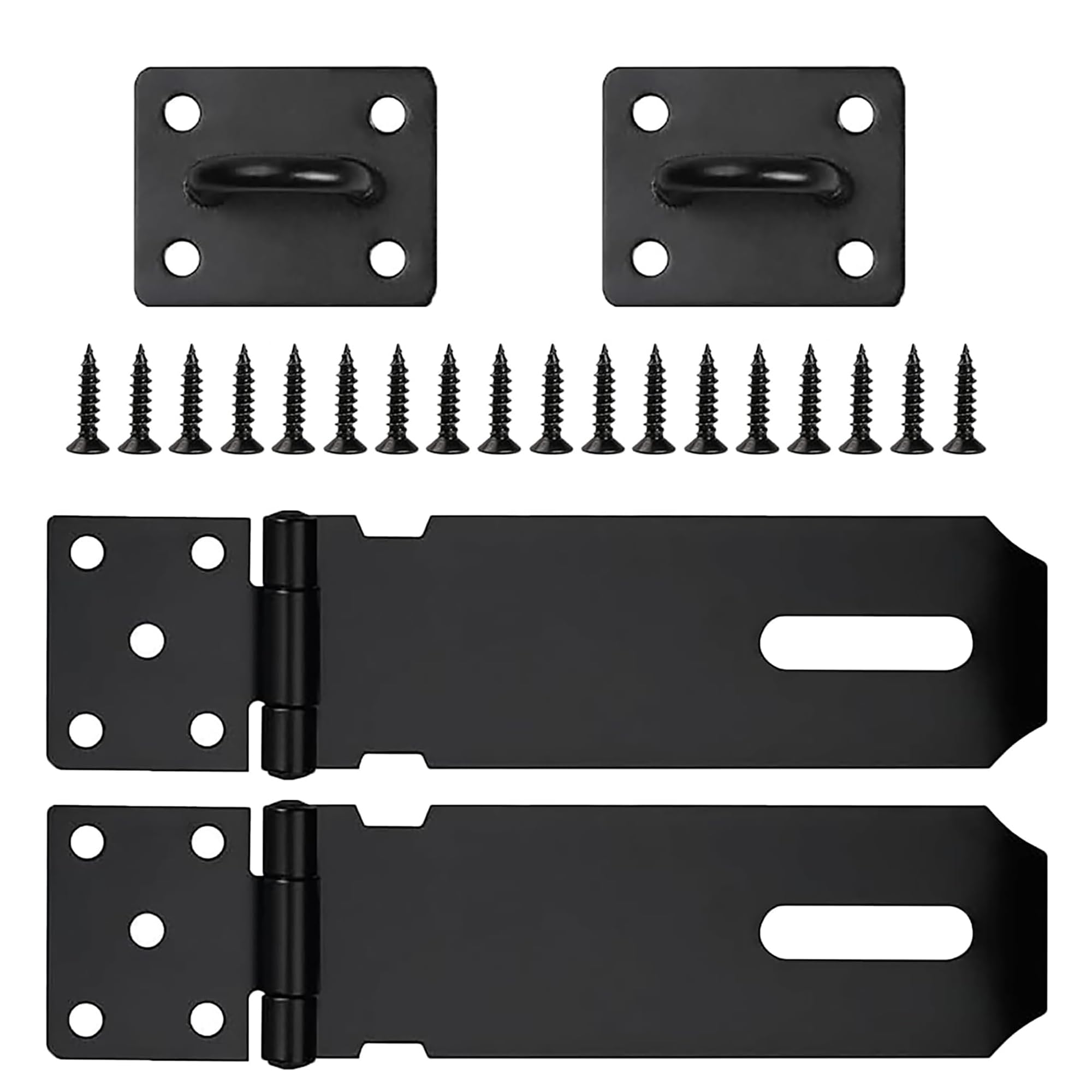 2 Pack 5 Inch Heavy Duty Security Hasp and Staple