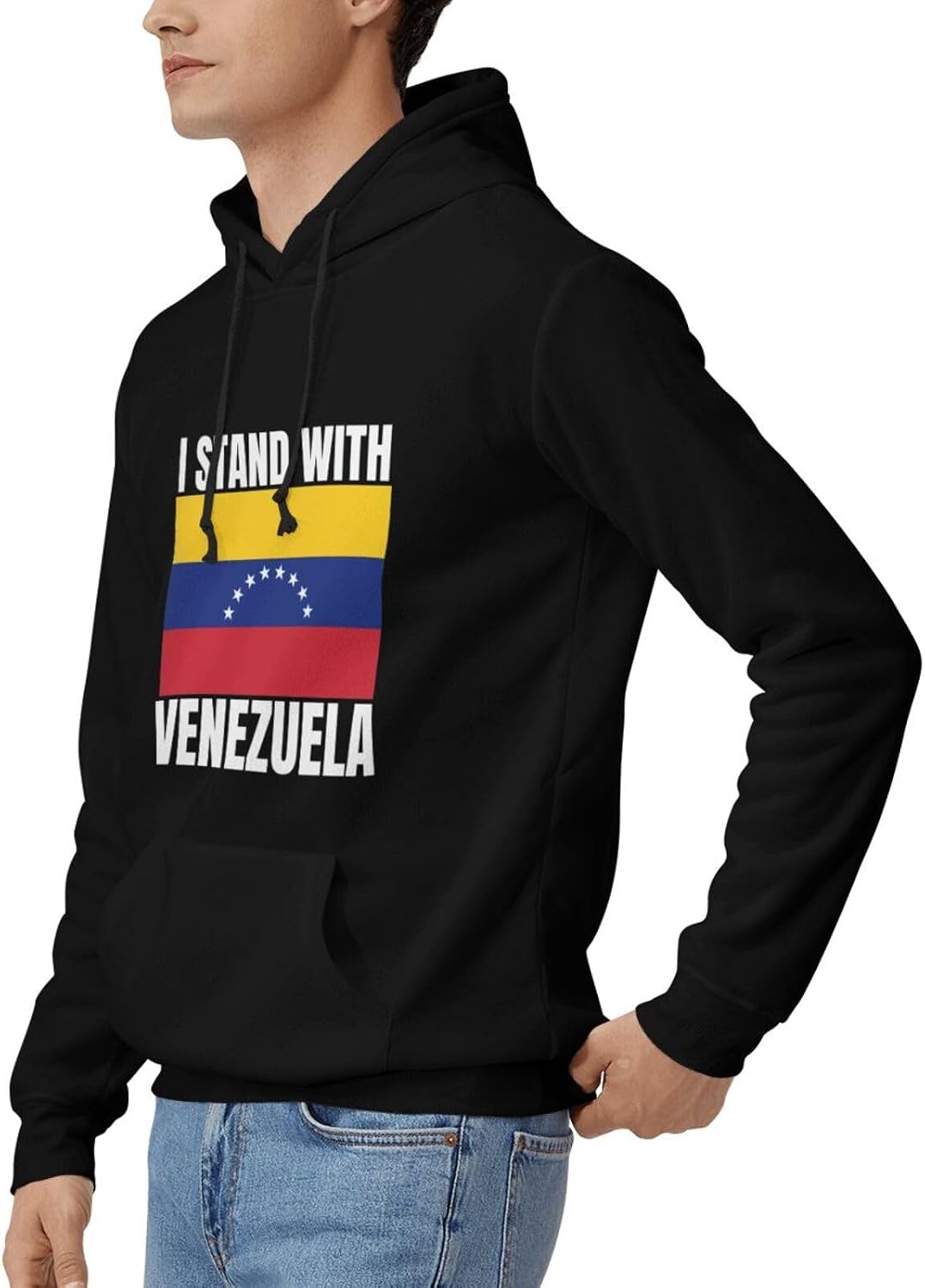 I Stand With Venezuela Pullover Hoodie Support Venezuela Sweatshirt For Men P100