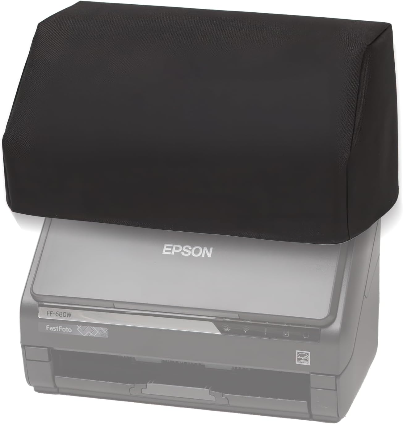 DigitalDeckCovers Premium Dust Cover for Epson FastFoto & Document Scanner (FF-680W, DS-530, DS-770, DS-870, DS-970, ES-400W, ES-500W) Anti-Static Waterproof Black Fabric Protector
