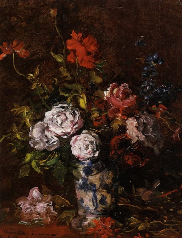 Art Portrait Toile Nature Morte Florale Karl Pierre Daubigny Affiche 60x90cm