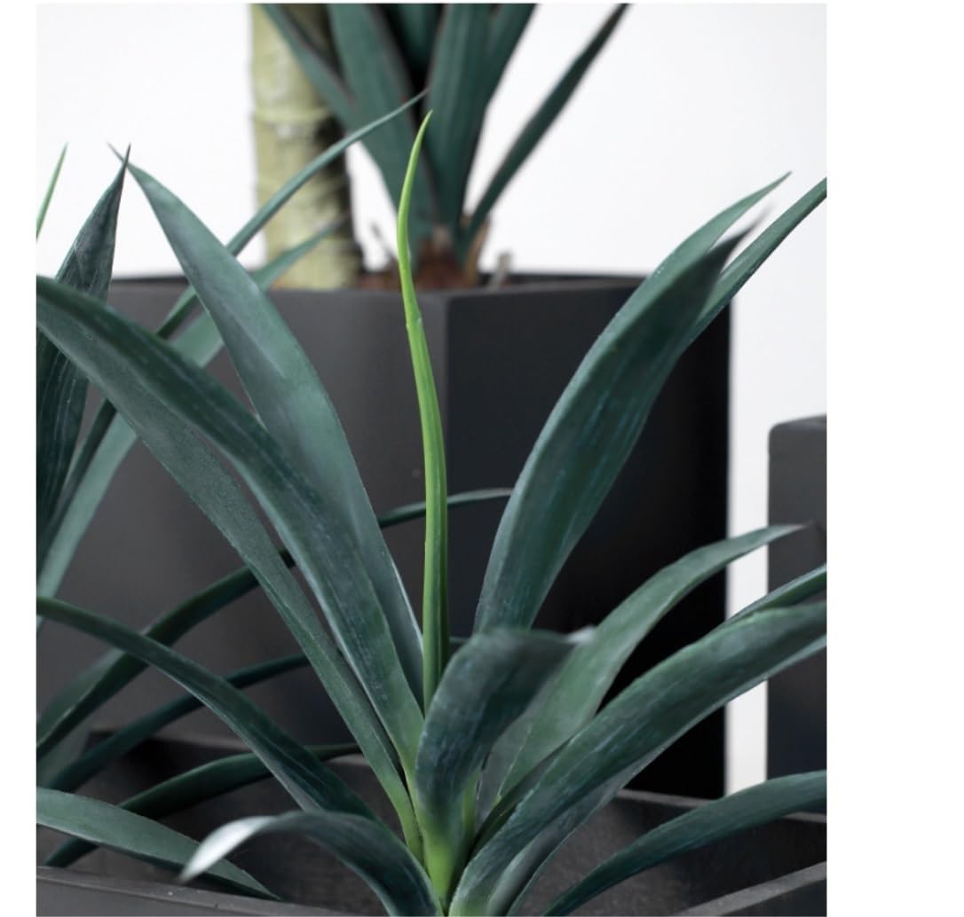 Albero Artificiale Agave 1,8 Metri – Pianta Finta Grandi Dimensioni Per Interni/Esterni – Vaso Nero Incluso - 3
