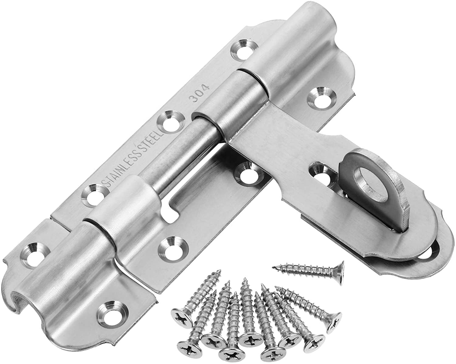 NVSFZGIYG Gate Bolt,Slide Door Lock Hasp,Set Barrel Safety Window Latch with 13. 5X10cm