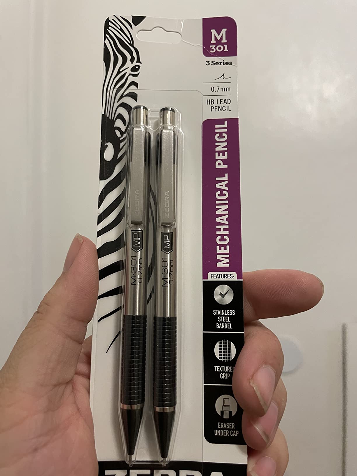 1/mo Finance Zebra Pen M301 Mechanical Pencil, Stainless Steel