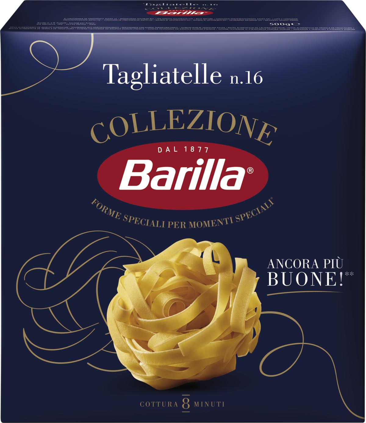 Barilla Pasta Collezione Tagliatelle made with durum wheat, Bulk Pack of 12 x 500g