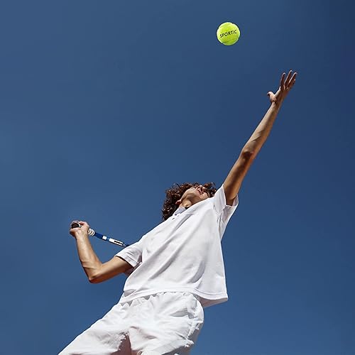 Miniatura 5 de SPORTIC Tennis Balls, Training Tennis Balls, High Bounce Practice Tennis Balls with Mesh Bag for Easy Transport, Pet Dog Playing Balls, Duty Felt