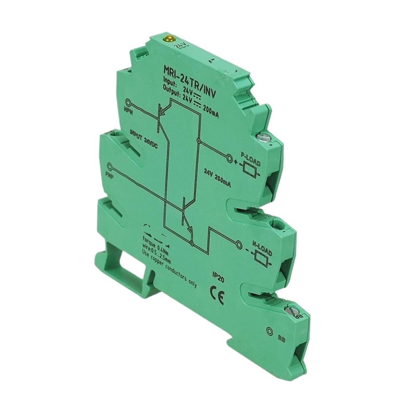 10 piezas MRI-24TR/INV ​​NPN PNP módulo de relé de interfaz de optoacoplador de inversión de señal indicador LED PLC placa de interruptor de relé de aislamiento