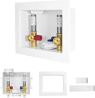 Vista 1 de Paquete de 1 caja de salida para lavadora GUOFIS con martillo de acero inoxidable, caja de lavado PEX con diseño de drenaje central y lateral