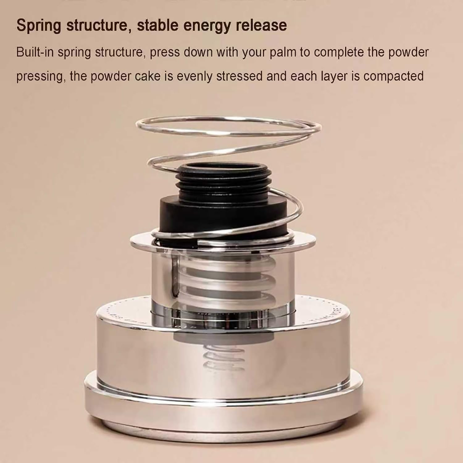 Juego de prensador y distribuidor de espresso de 58 mm, nivelador de café con resorte, accesorios 2 en 1 para cafetera, perfecto para preparación de espresso