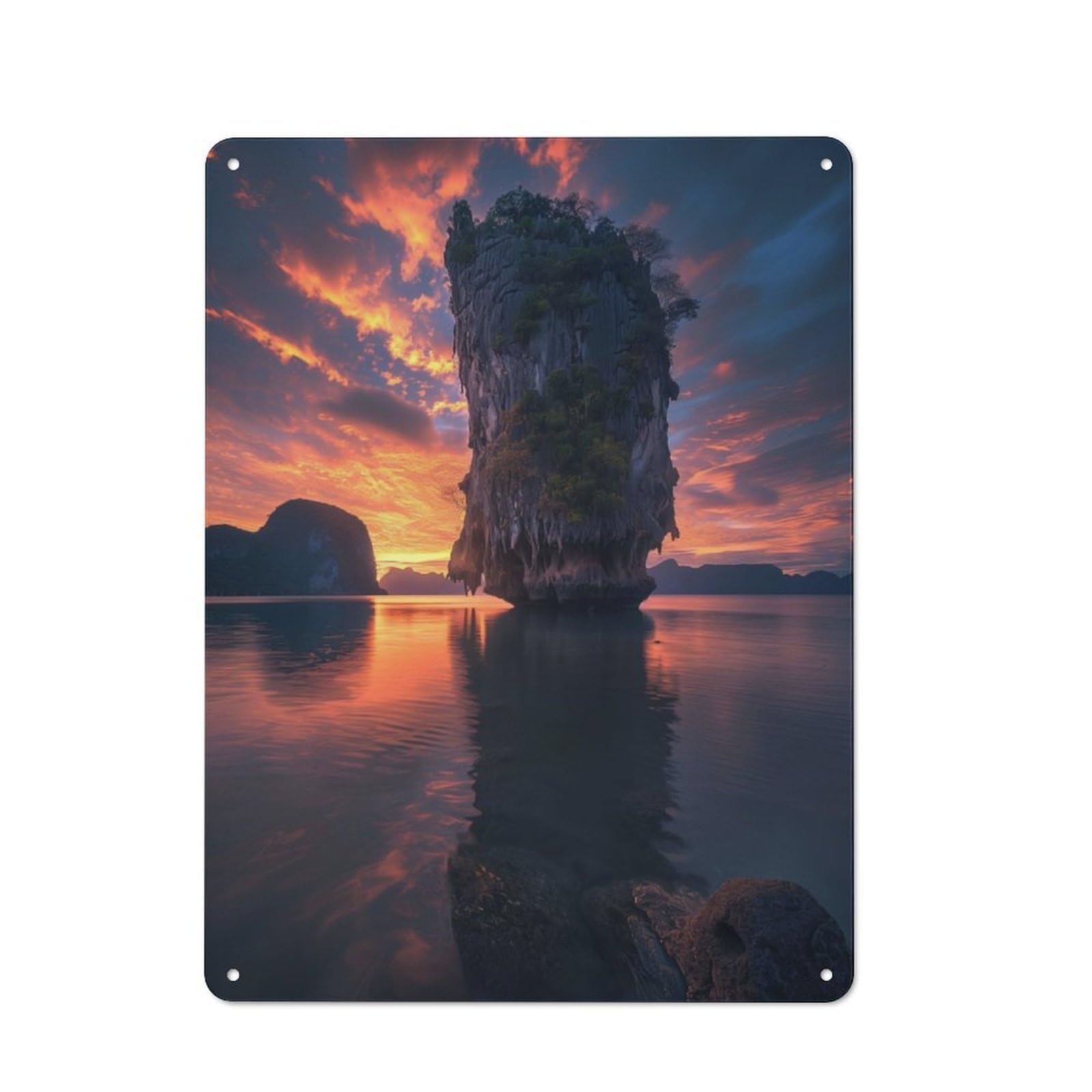Junmoney Golden Hour Bond Island Vintage Metal Sign 40X30cm For Pub Or Café, For Collectors Of Vintage Metal Wall Decor