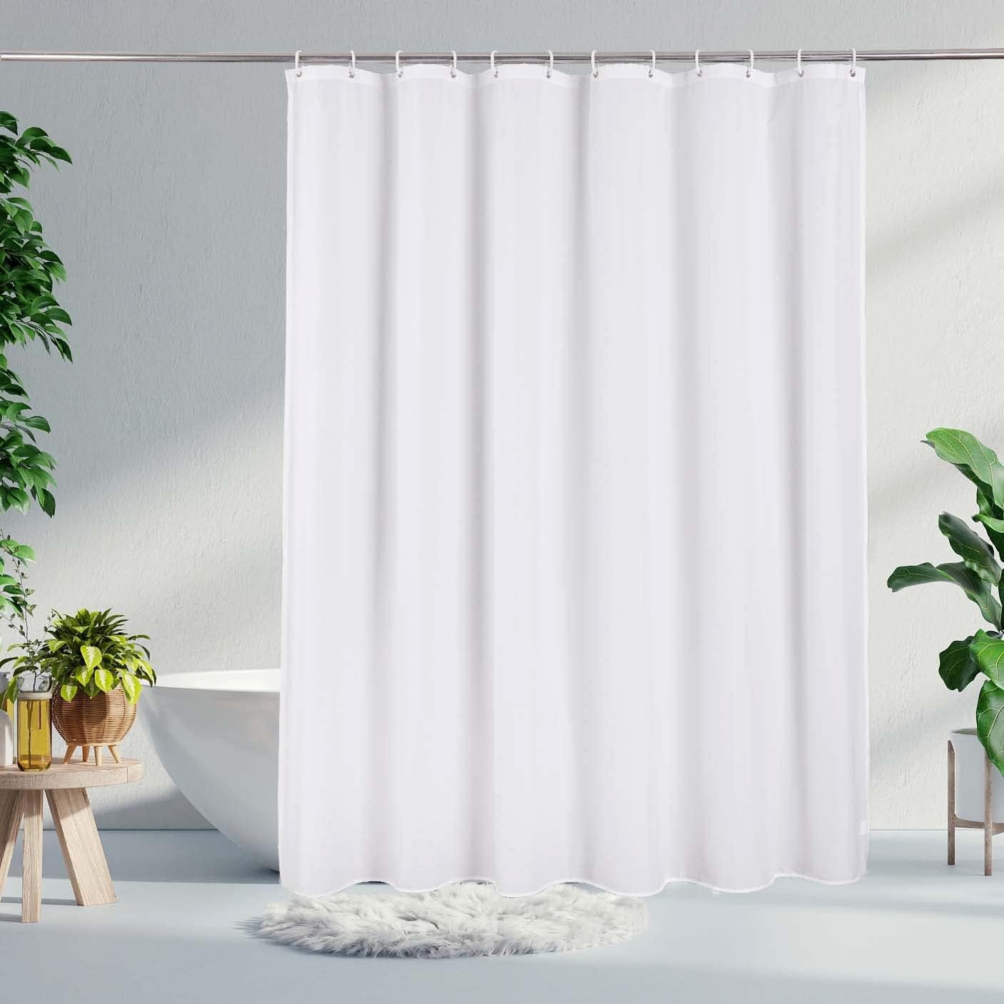 Cortina de ducha impermeable, tela antimoho, de secado rápido, lavable, para bañera, elegante y duradera, fácil de limpiar