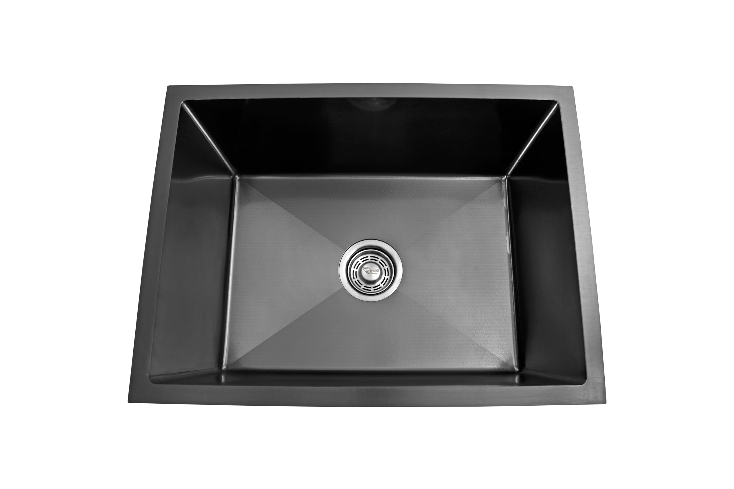 - Rigwell Anti Scratch SS Single Bowl Kitchen Sinks Premium Black Finish (Daffodil Series) (21" * 18" * 10")