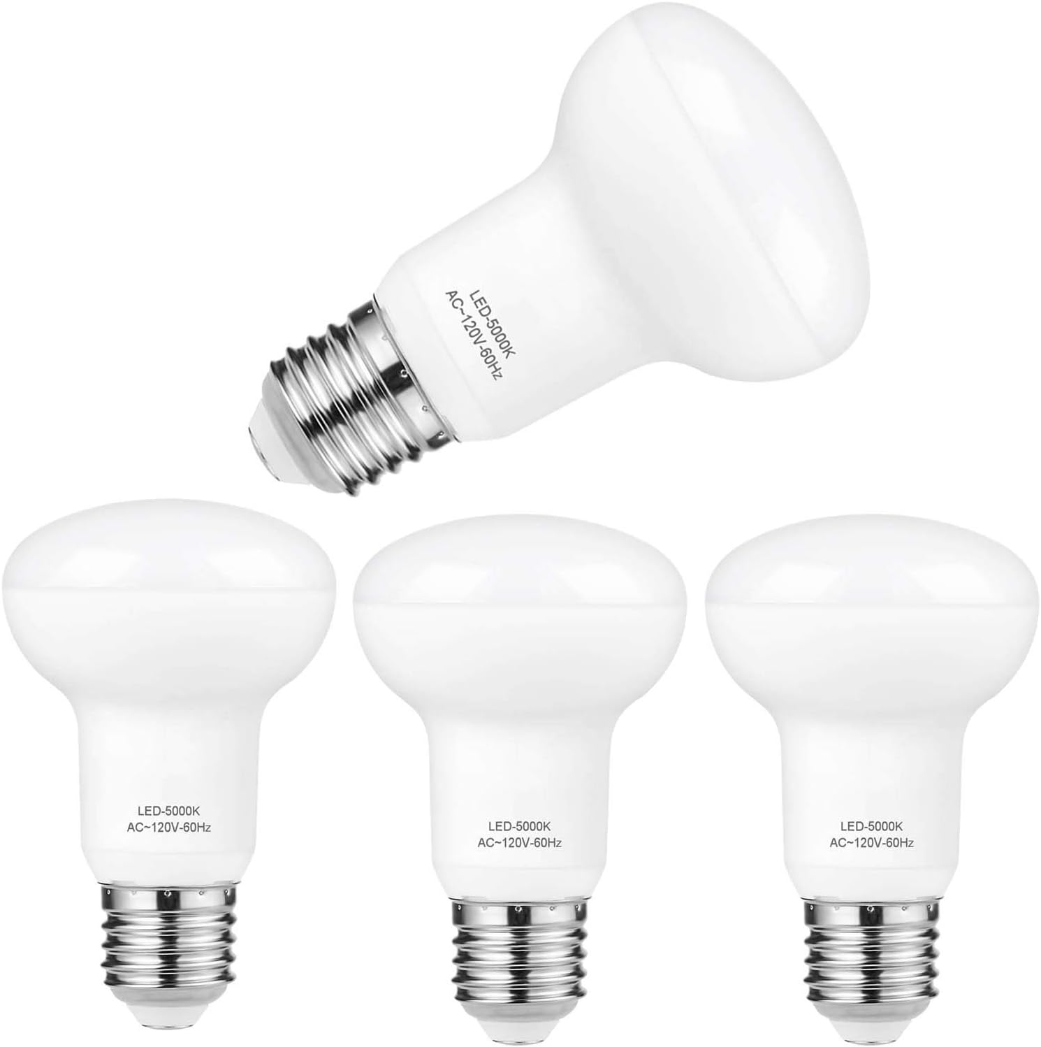 Amazon Com Br20 R20 Led Bulb 7w Led Flood Light Bulbs Replace E26 Led Bulb 60 Watt 5000k Daylight Led Bulbs Not Dimmable 700lm 120v Pack Of 4 Home Improvement