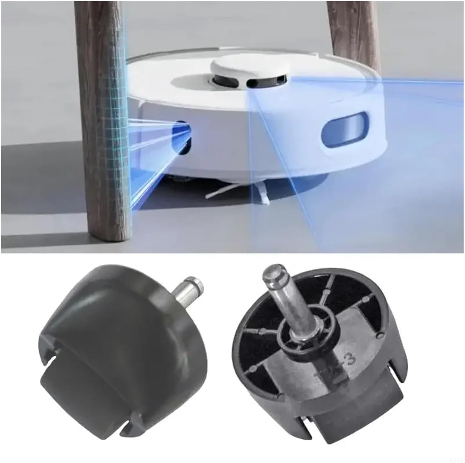Elasticity Robot Vacuum Replacement Wheel Noise Reduction Shock Absorption Quiet Rotation Cleaner Caster Parts X7XA
