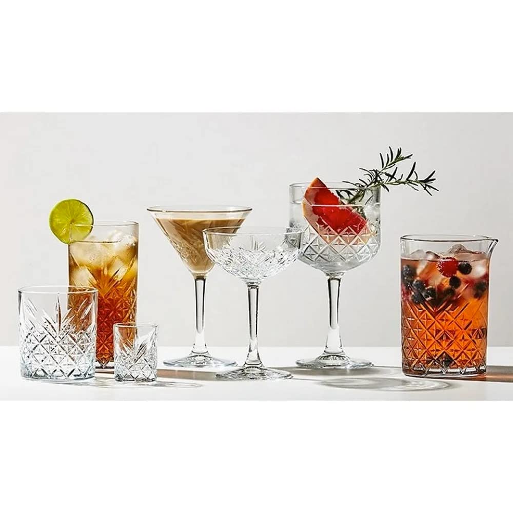 Pasabahce, Bicchieri da cocktail, 4 pezzi, in stile vintage, senza tempo e stabili, capacità ca. 500 ml (fino al bordo superiore)