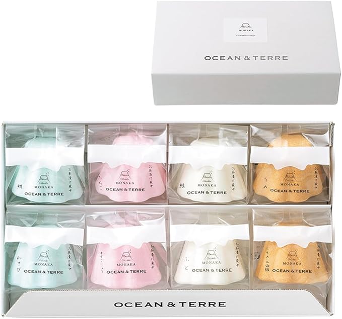 おめでたい富士山の形 お茶漬け最中 8個 ギフトC 鯛 梅 鮭 たらこ わさび ちりめん山椒 ゆずこしょう ふぐ