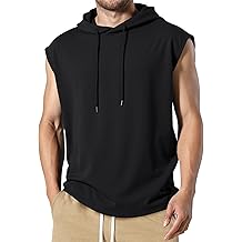 Men's Drawstring Hooded Shirts - Casual Loose Fit Cotton Hoodies Tee Shirt for Daily Wear