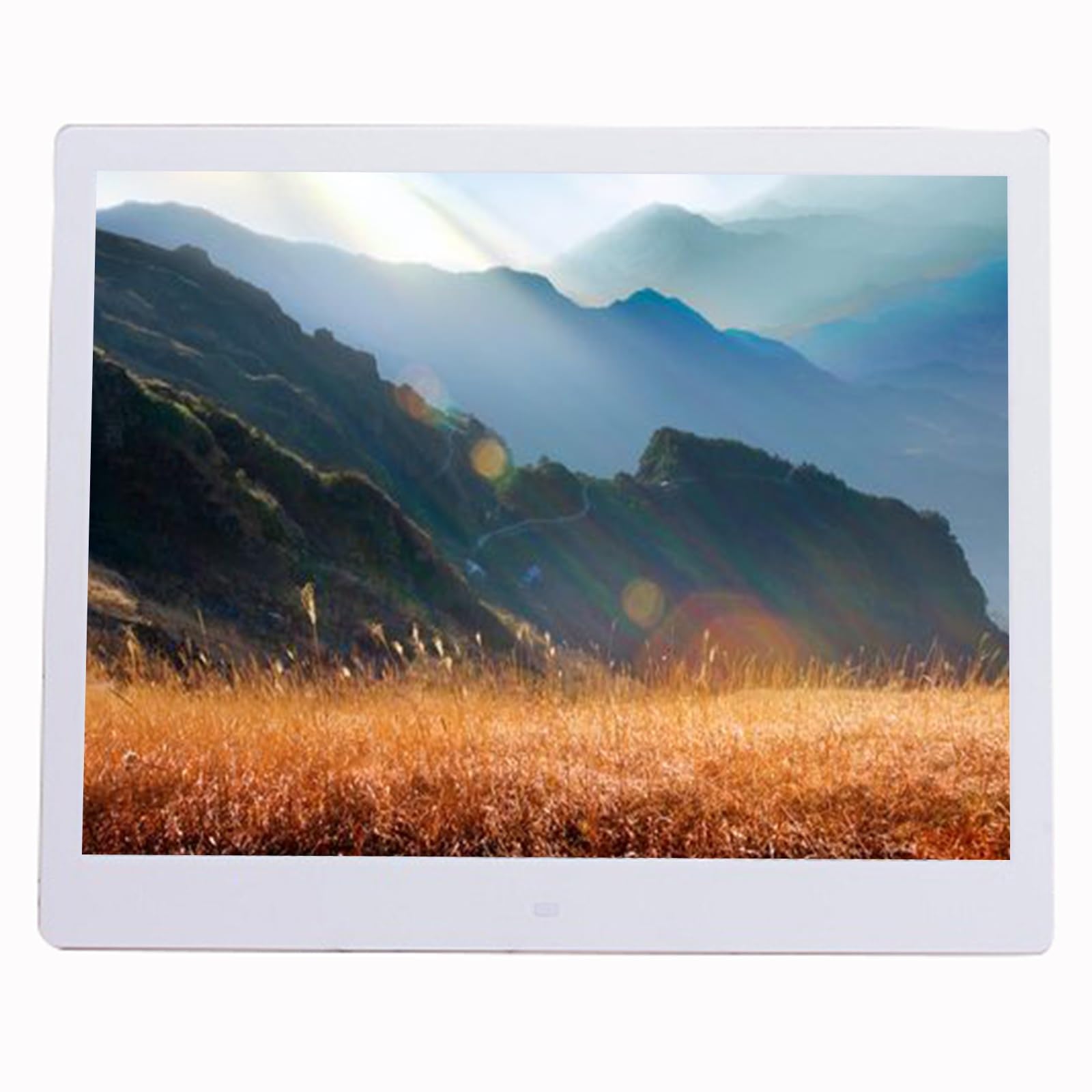 MYUYEE 16-Inch Ultra-Thin High-Definition Digital Photo Frame - Electronic Photo Album, Wall-Mounted Monitor (White)