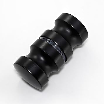 YIDELAI-Glass Door Handle, 2.4 inch Aluminum Alloy Single Hole Handle, Solid Cylindrical Shower Room Sliding Glass Door Handle, Bathroom Shower Room Accessories.1, black2