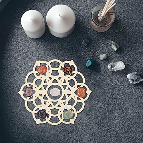 Kitmose 4Pcs Sacred Geometry Wall Art Set, Laser Cut Crystal Grid Board, Meditation Yoga Decor, Wooden Flower Of Life Symbol Hanging Wall Sculpture Decoration Spiritual Gifts For Home #TOP5