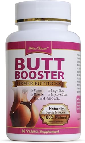 Píldoras para reforzar los glúteos, menciona los suplementos herbales de glúteos, mejora HIPS regordeta reafirmante y seductora, 60 tabletas