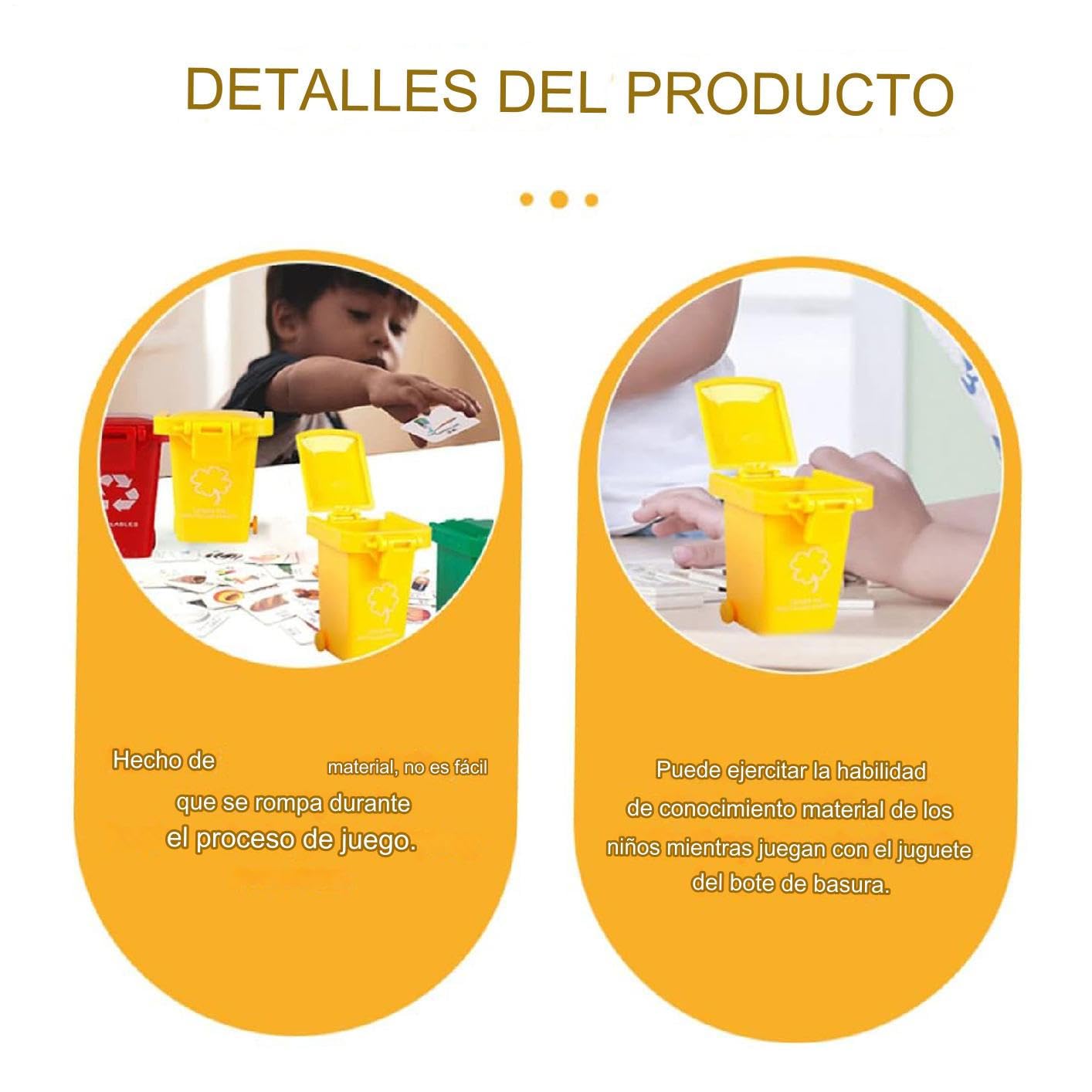 De Basura De - Cubo De Basura Infantil Con Tapa Y Ruedas,Cubo de Almacenamiento y Soporte Portátil,Fiesta Cumpleaños Infantil Mesa Niños