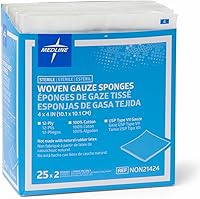 Vista 2 de Medline Esponjas de gasa tejidas, estériles, de 12 capas, 4 x 4 pulgadas, caja de 50