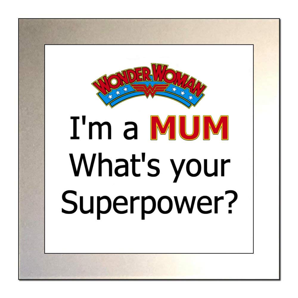 "I'm A MUM What's Your Superpower?" Glass Drinks Coaster