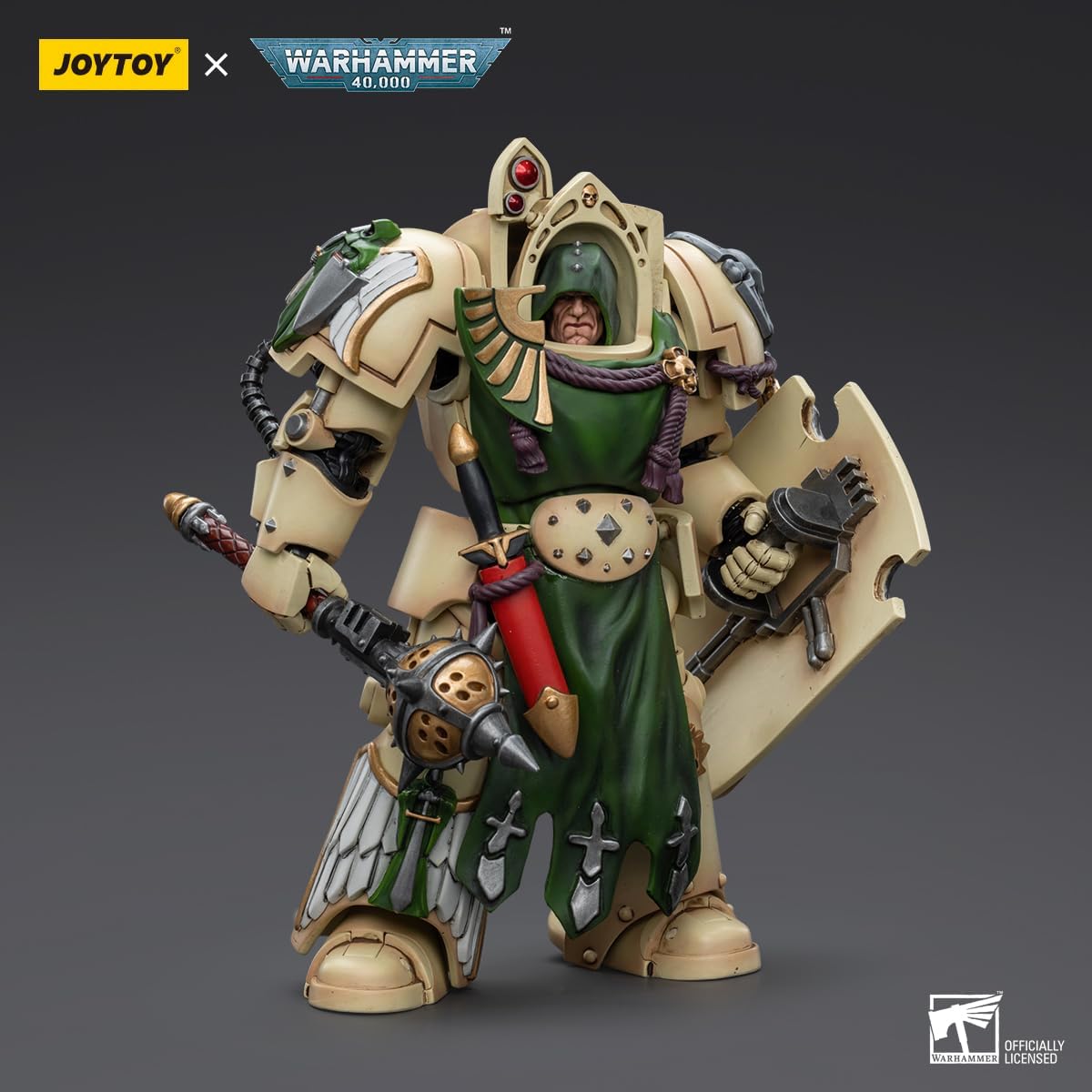 JOYTOY 1/18 Action Figure Warhammer 40,000 Dark Angels Deathwing Knight with Mace of Absolution 1 5.4 inch Movable Model Collectible Figurine