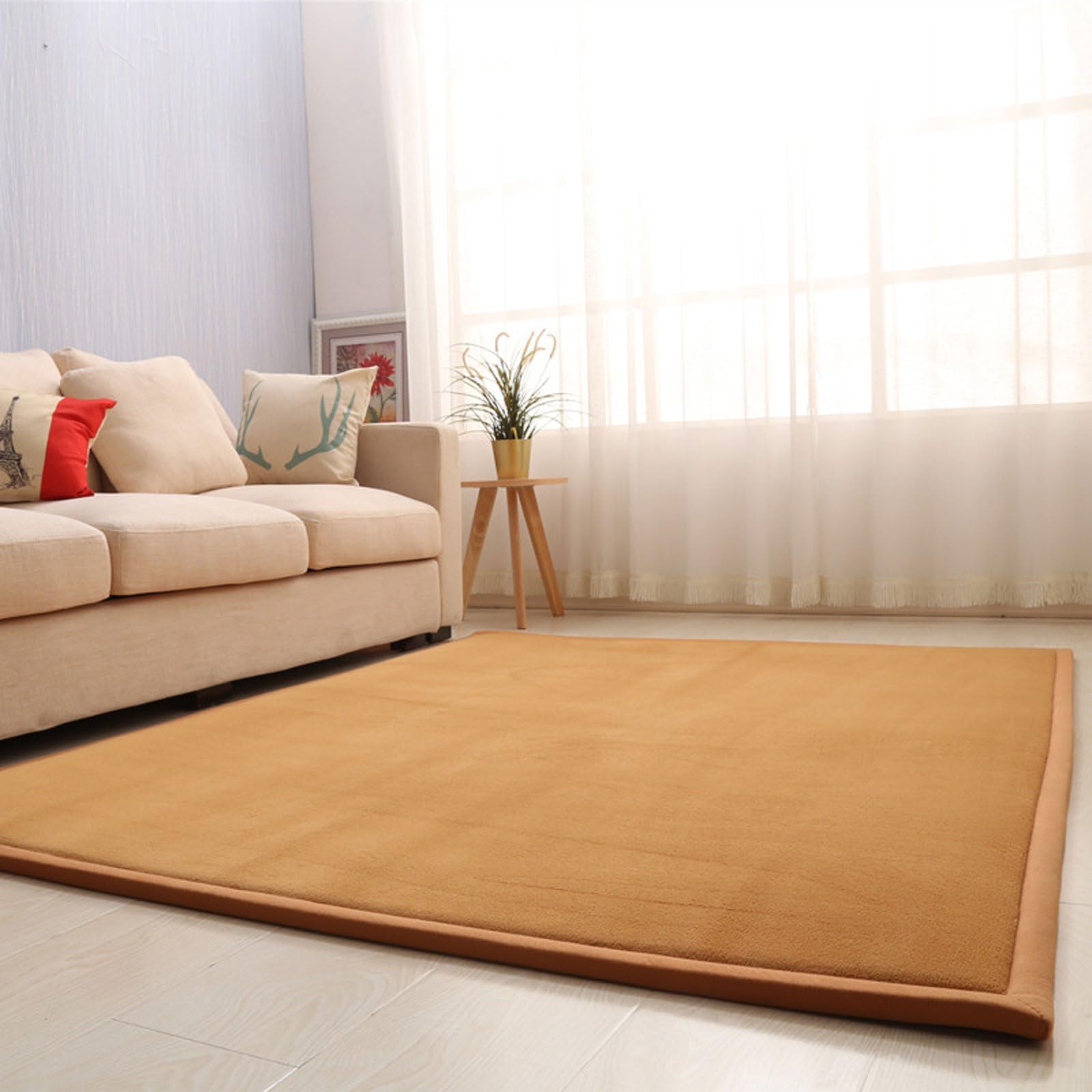 ZIKGER Alfombra Bebe Acolchada Plegable,Coral Espesar Terciopelo Manta de rastreo para niñosalfombras yoga-G-200 * 280cm