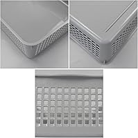 Vista 2 de Bandejas de plástico poco profundas, cesta de almacenamiento de papel de oficina, juego de 6