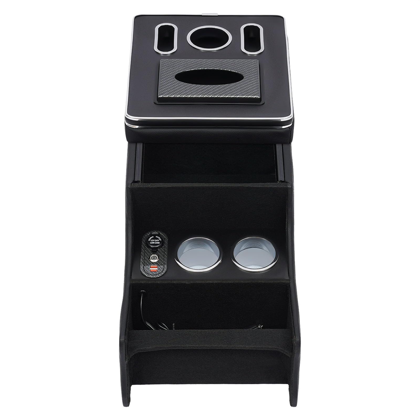 Scatola per braccioli leggeri, colore nero, per Mercedes-Benz Vito 119