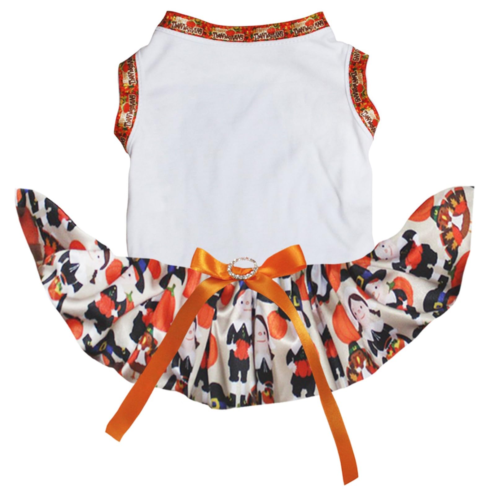Robe pour chien de Thanksgiving blanche en taille M idéale pour le repas de fête en famille
